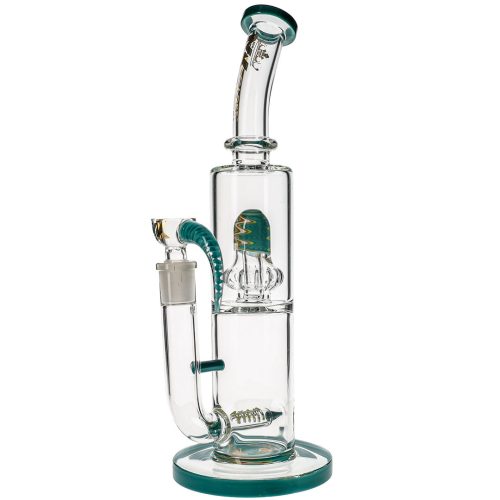 Dual Perc Wigwag Wave Bongs from MK100 Glass